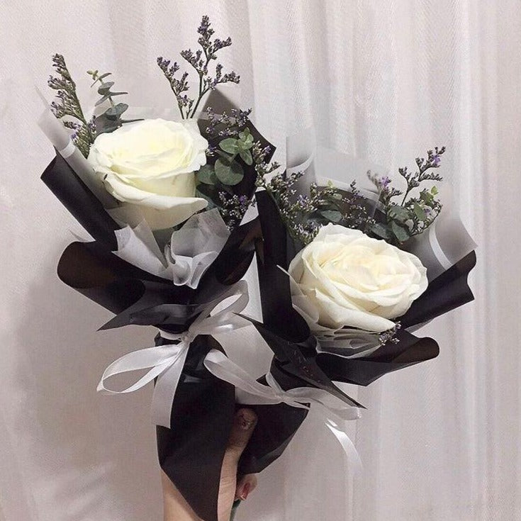 Single Stem Roses White